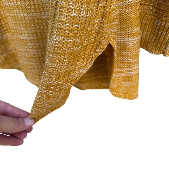 Its Our Time Mustard Yellow Womens Open Knit Cowl Neck Long Sleeve Sweater XL - Picture 6 of 10
